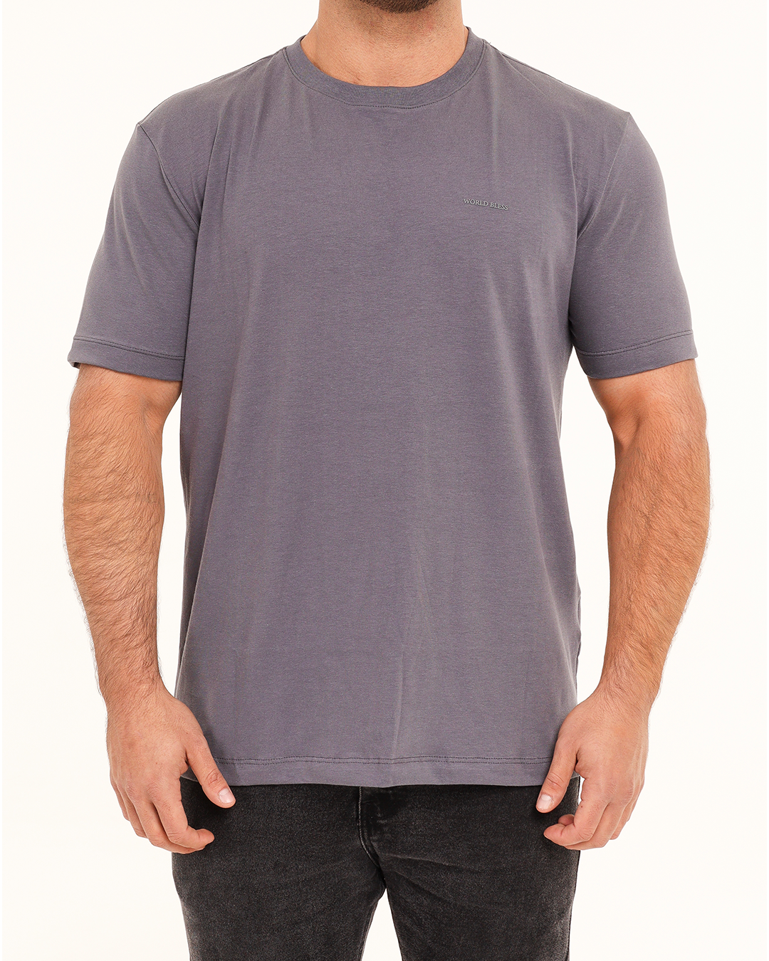 Camiseta World Bless Signature – Cinza Chumbo